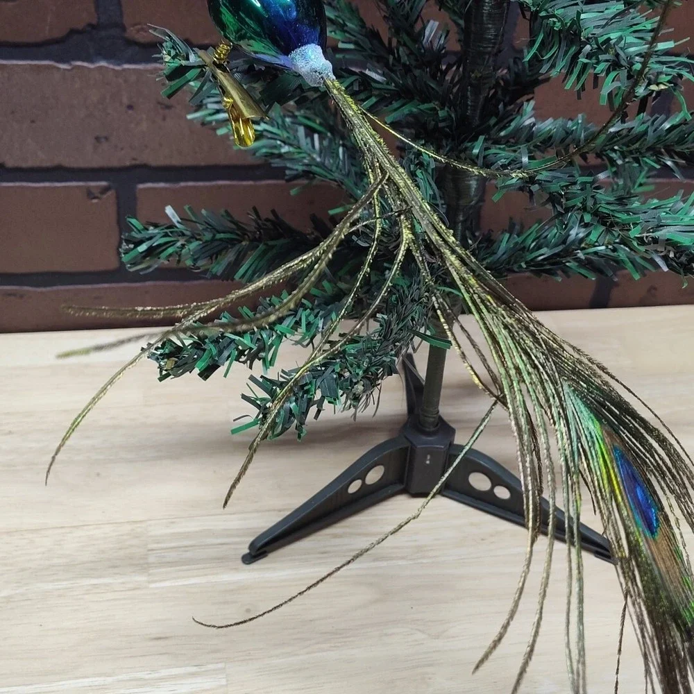 Peacock Clip On Tree Ornament